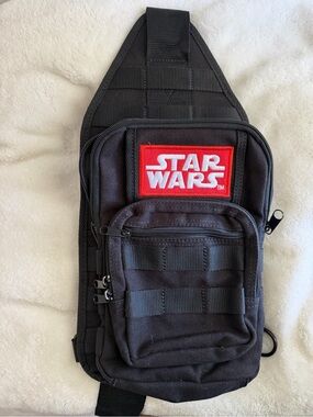 Disney Parks Star Wars Black Tactical Sling Bag